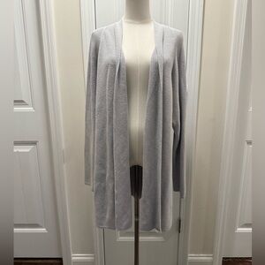 J. Jill Light Gray Open Front Cardigan